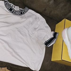 Authentic Fendi sneakers and shirt